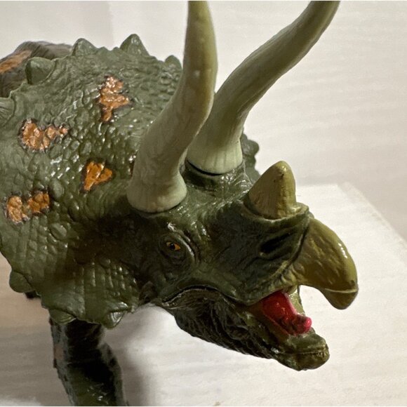 Green Triceratops Dinosaur Figure Textured Detailing Realistic Design Kid Galaxy - Picture 6 of 8